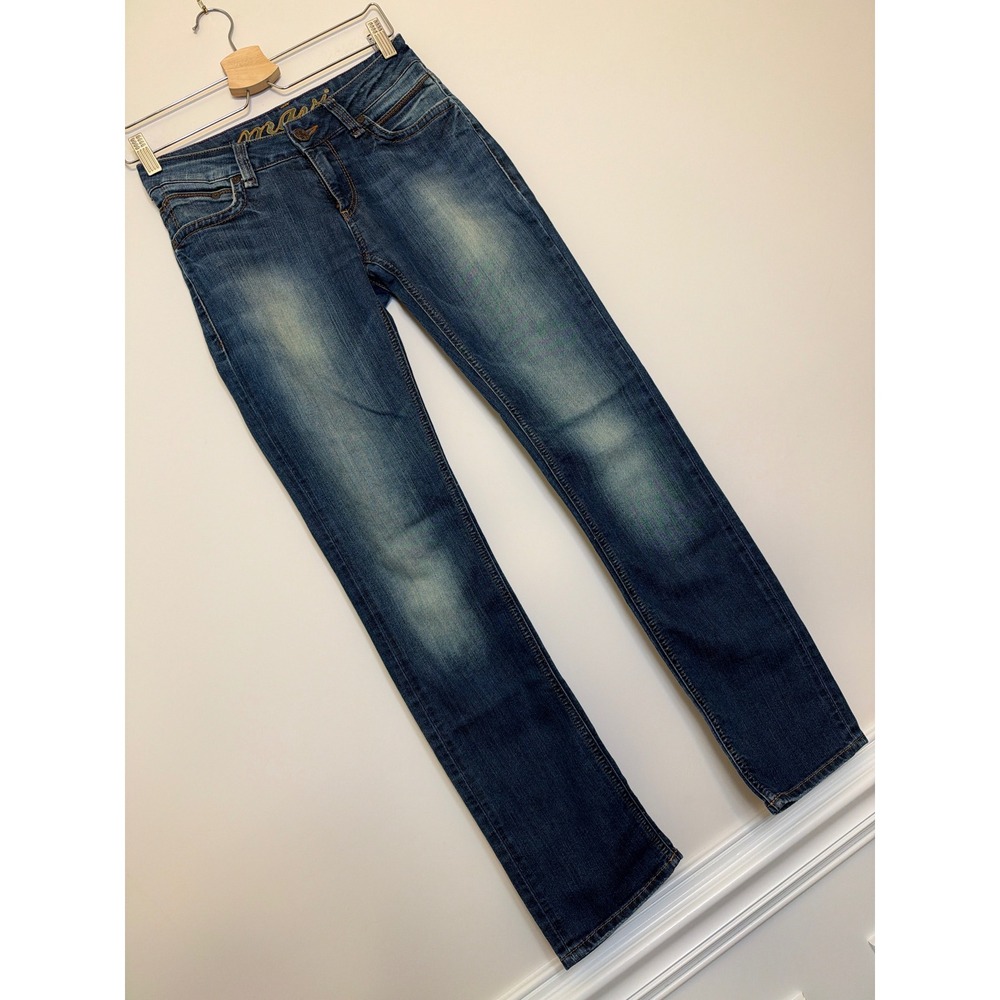 Mavi Vanessa Jeans Women 25/32 Blue Low Rise Straight Leg Denim